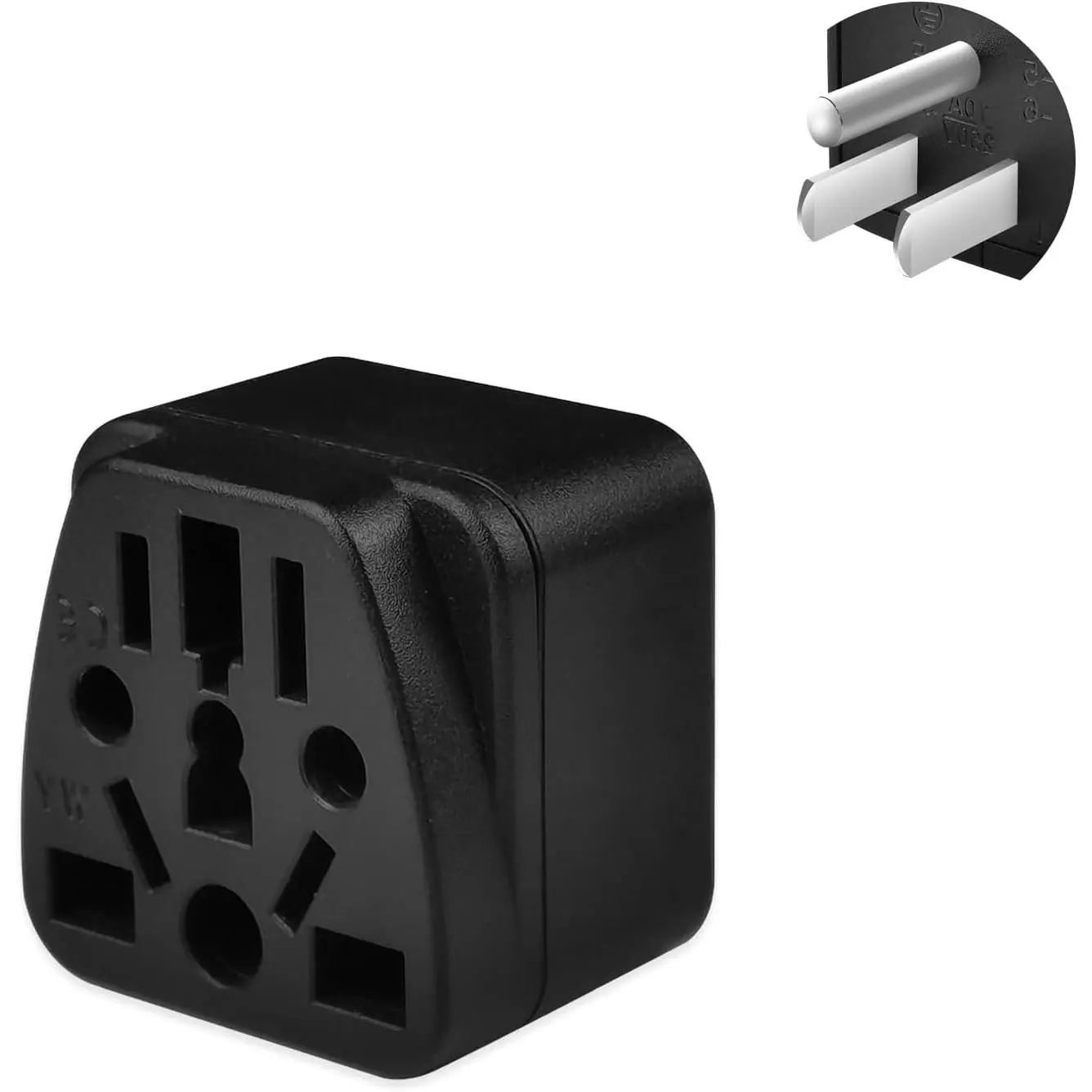 UK to  Plug Adapter, European to  Plug Adapter EU,UK,CN,AU,JP to  (Type B), Plug Converter  to ,  Plug Adapter,  to  Plug Adapter, 1 Pack (Black)