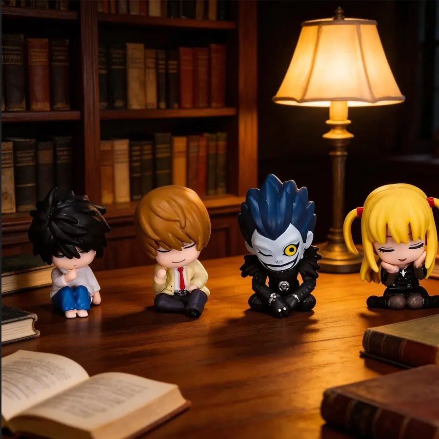 Death Note L Law Shoulder Twist Egg Statue, Night God Moon Yagami Handmade Model Toy Gift, Figurine Collection Item