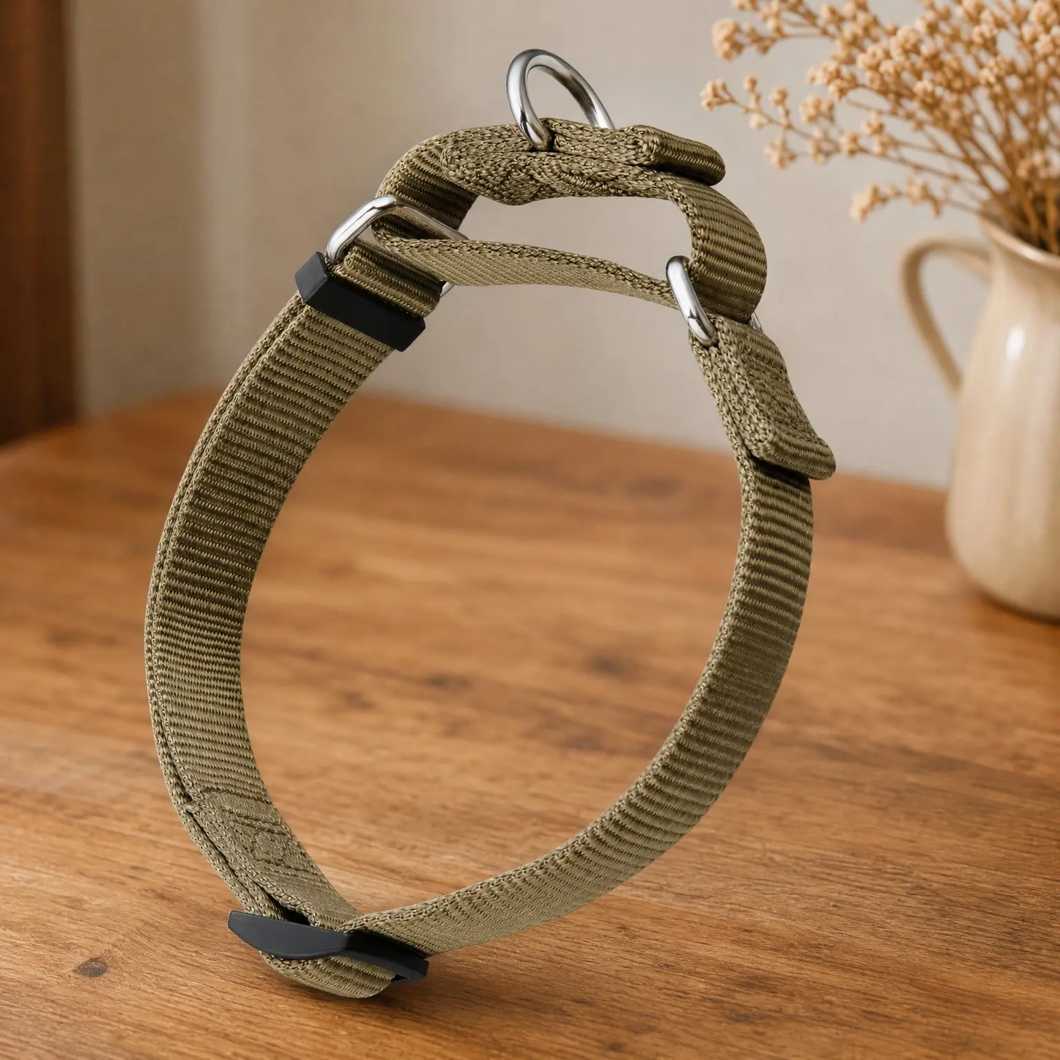 Martingale Collar for Dogs, Large Green, Escape Proof | Heavy-Duty Nylon, Secure Fit for Strong Dogs - Great for Training Walks and Park Outings, Durable & Easy AdjustGift