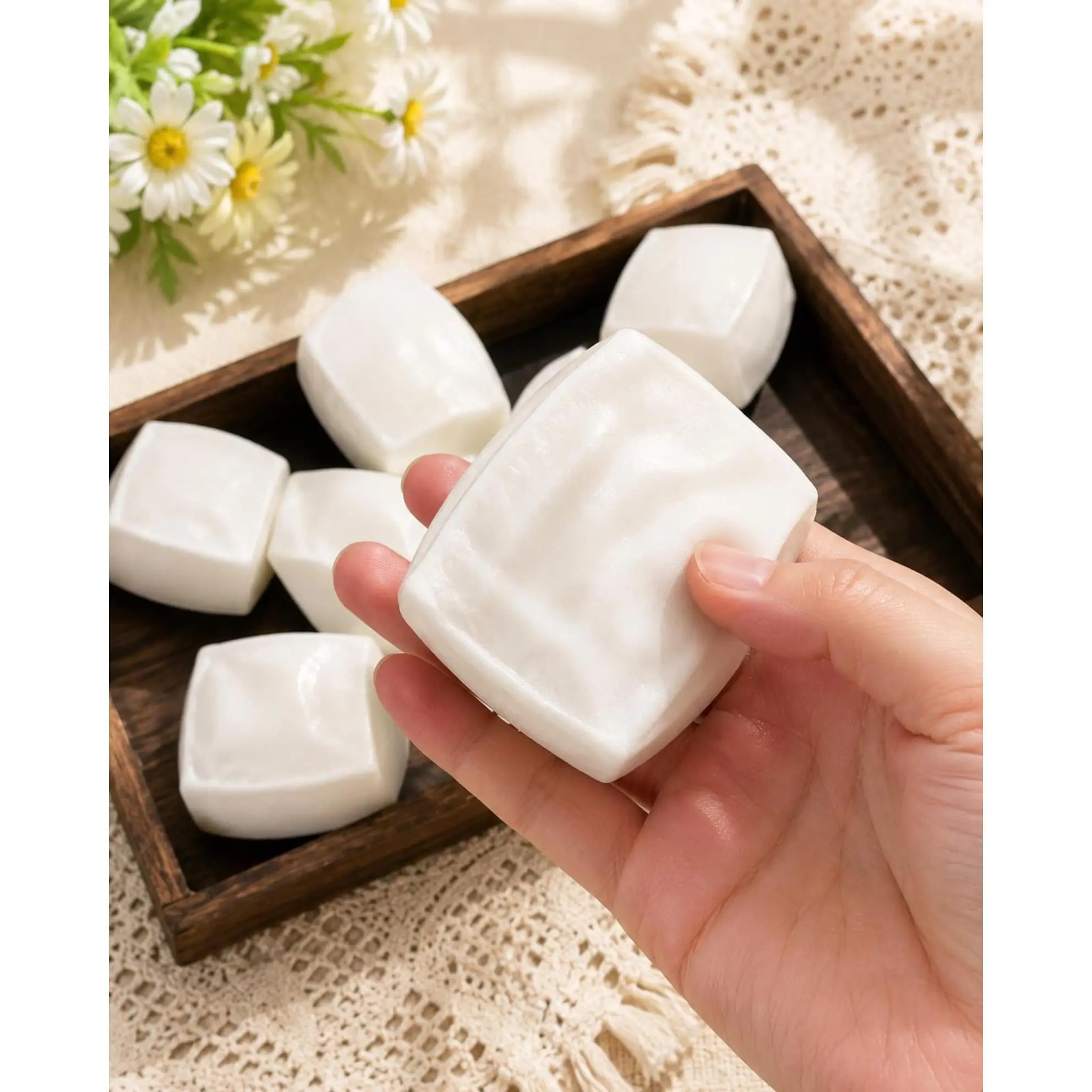 Tofu Stress Ball Squishy | Shapeable Creamy Squeeze Fidget Toy
