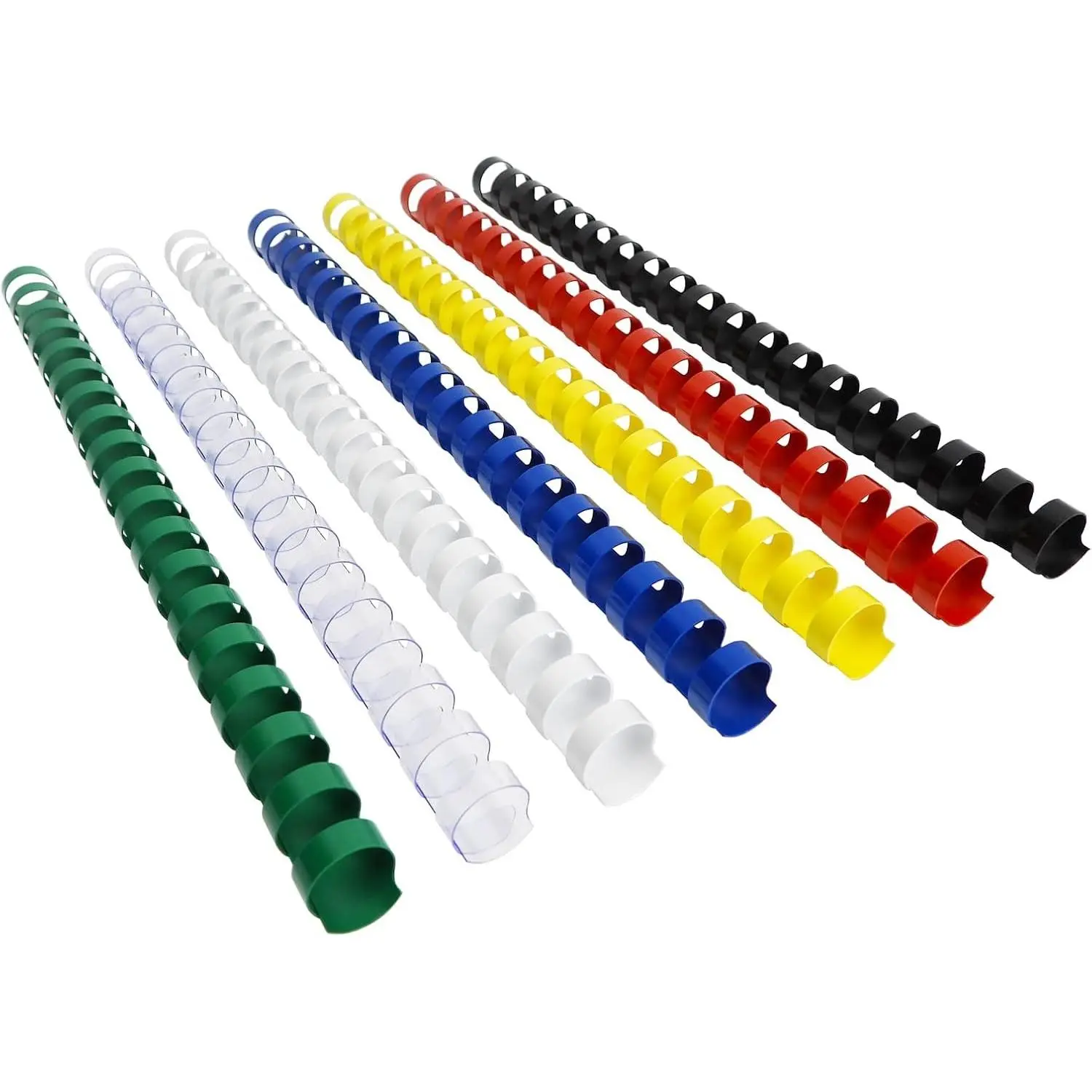 CR1912M-100 Plastic Binding Combs 1/2in. 19-Ring, 90-Sheet Capacity, Colorful Comb Binding Spines, Max. Binding Letter Size Paper, Box of 100