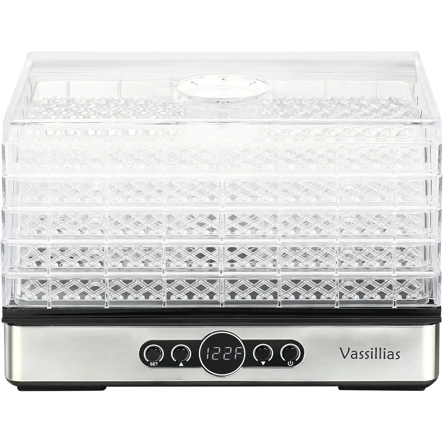 Food Dehydrator Dryer - Dehydrator for Healthy Food, Meat, Jerky, Fruit, Vegetable, Mushroom and Herb, 400W, 158°F, Mini Dryer with 5 BPA-Free Drying Racks and Slide Out Tray, White, Model 904