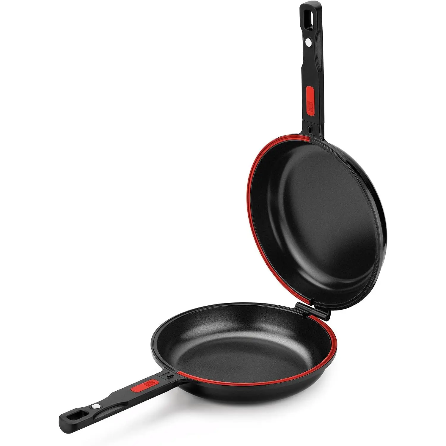 COOKWARE Premiere  Skillet | 10.2 In Omelet & Frittata Double Pan | 10.2In Cast  Double Frypan | 3Layer Nonstick 2in1 Flip Skillet | Full Induction Reversible Pan | PFOA &  Free
