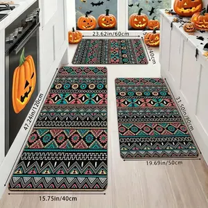 3-Piece Non-Slip Kitchen Mat Set – Durable & Easy-Clean Floor Rugs for Kitchen & Hallway | Modern Home Decor Kitchen Accessories | Stylish Absorbent Area Rug Set for Everyday Use