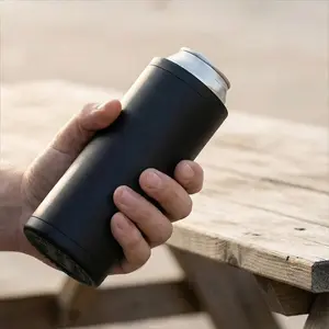 Tactical Reload Can Cozie - Double Stacked 12oz 3D Printed Dual Drink Holder - Quick Swap Top Load No Dent Protection Sleeve for Beer Soda Tailgating Camping BBQ Festivals Parties Groomsmen Gift Outdoor Gear Accessory - Holds 2 Cans