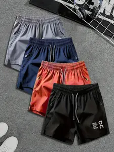4-Pack Men's Lightweight Sport Shorts, Ideal for Gym, Running, Casual Wear, Inspirational Print, Soft & Comfortable, Unisex