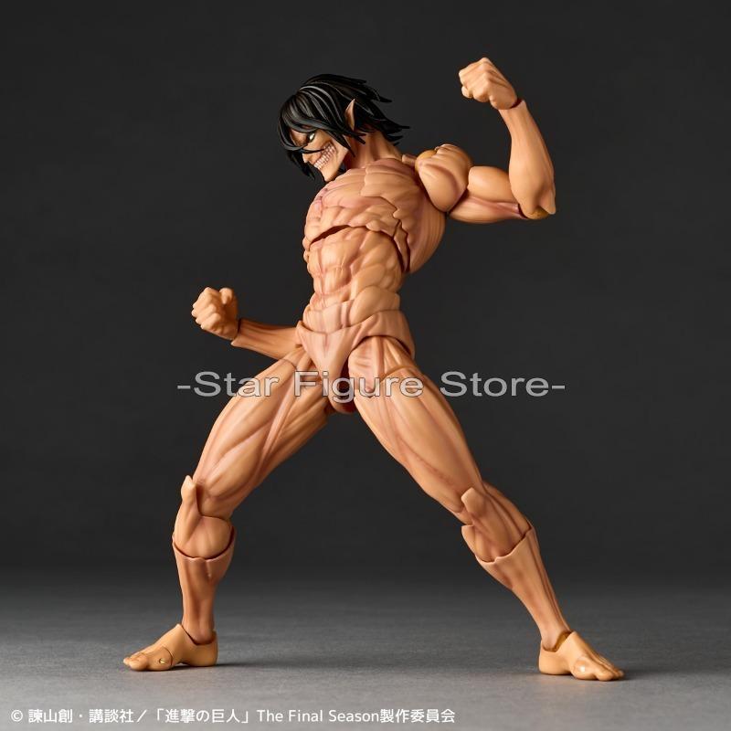 Attack on Titan Eren Jaeger Action Figure Revoltech Amazing Yamaguchi Eren Yeager Model Toys Figures Movable PVC Collection Doll