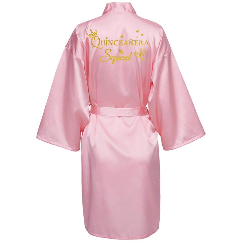 Mis XV Bathrobes Princess Sweet 15 Years Girl Birthday Party Mis Quince Años Robes Quinceanera Robe
