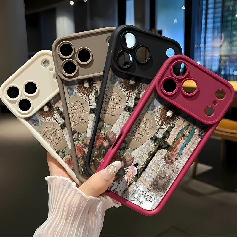 Mary ofthe Cross Soft&Flexible TPU Silicone Phone Case For iPhone 17 Pro Max AIR 16 15 14 13 12 11 Plus XSMAX Cases Durable|Shockproof|Full Camera Protection|Anti-Scratch|Anti-Fingerprint|Slim Fit|Gift For Girlfriend/Men/Women