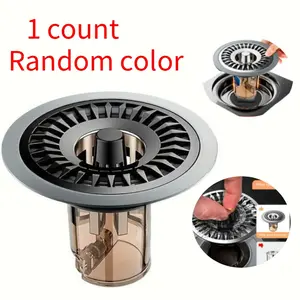 Musurjoy Stainless Steel Bathroom Drain with Filter, Gun, Anti-Odor, Magnetic Straight Flush, Hair Catcher, Shower Drain, Bathroom Essentials Accessories