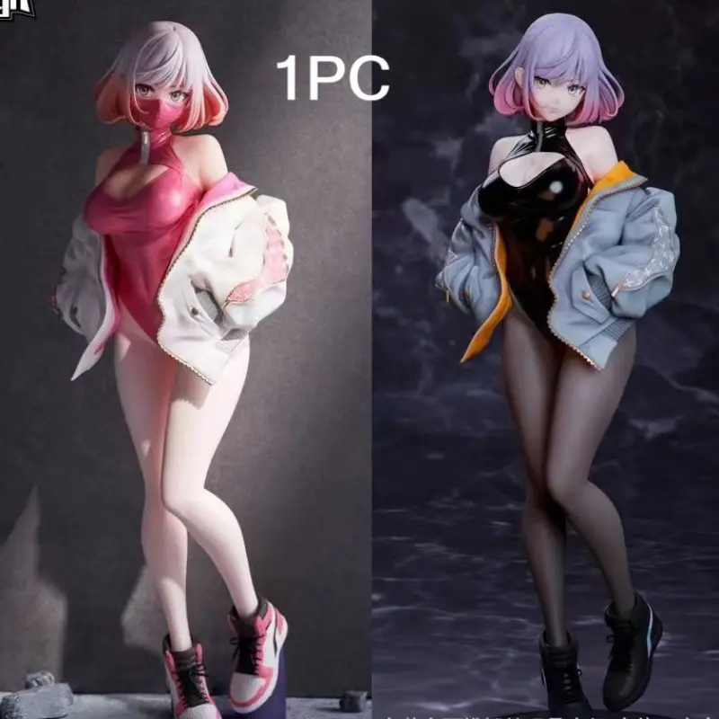 Anime Girl Luna Figure 22.5cm PVC Collectible Statue, Replaceable Face, Cool, Base Included, Gift for Anime Fans