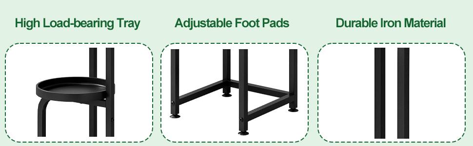 3 Tier 4 Tier 5 Tier Plant Stand Indoor Outdoor Metal Plant Shelf for Multiple Plants Corner Flower Holders for Living Room Balcony Bedroom Patio Garden