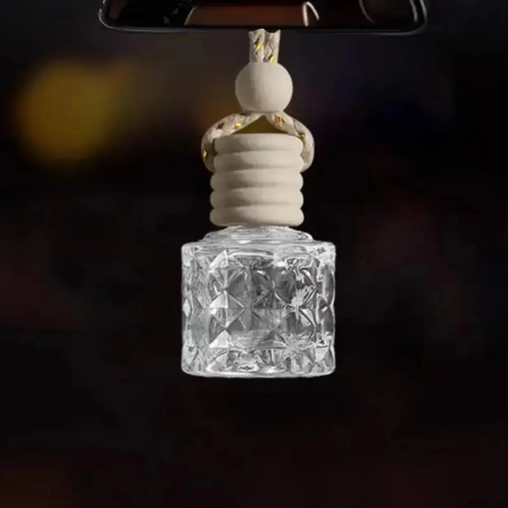 2026 New High-End Minimalist Empty Perfume Bottle Hanging Car Diffuser Pendant, Reusable Refillable Fragrance Ornament, Universal Car Interior Decor Bag Charm for Women, Empty Bottle, Road Trips, Car Decor