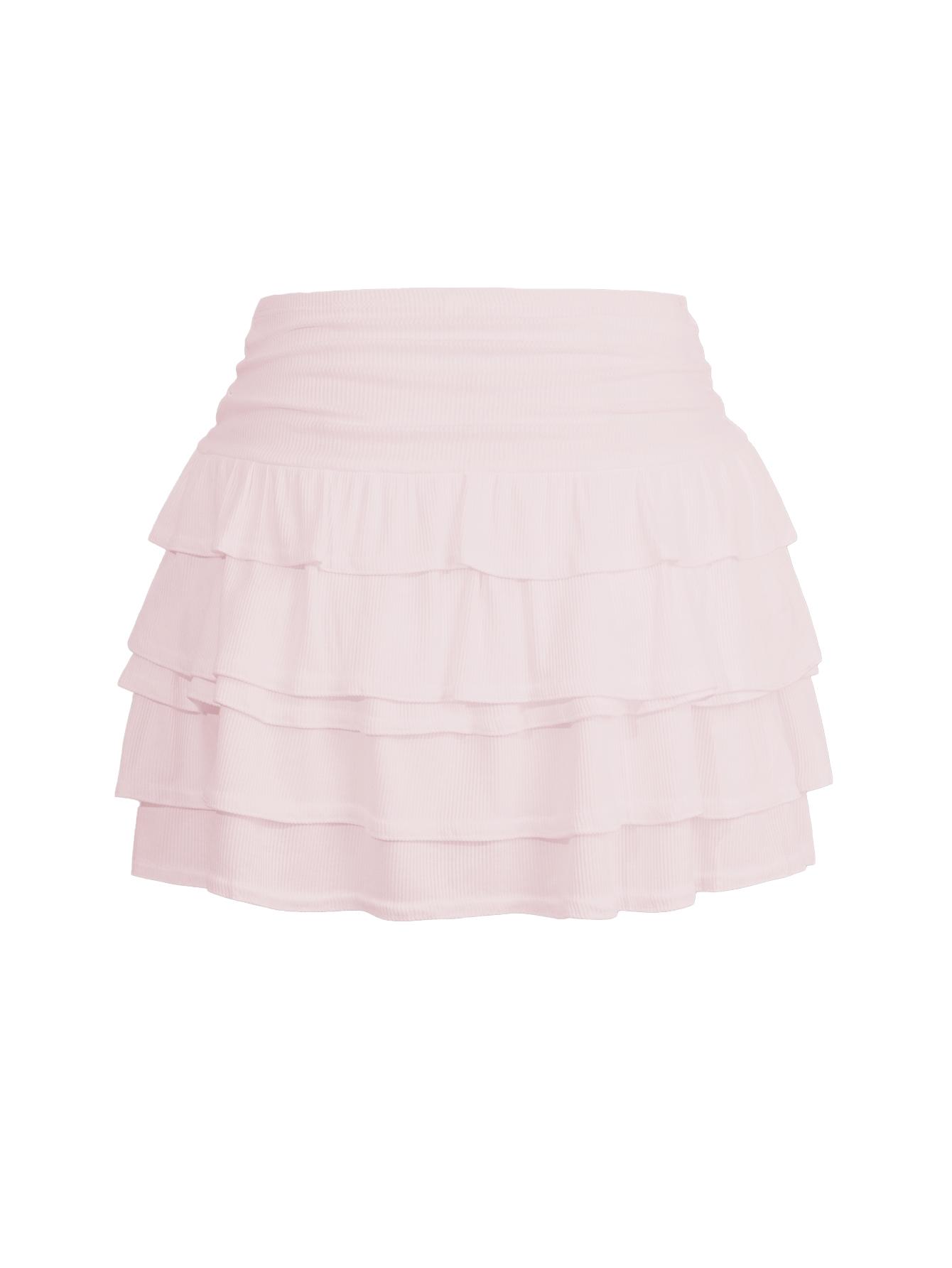 Spring and Summer Y2K Sexy Casual Ruffle High Waist Bow Half Skirt Mini Skirt