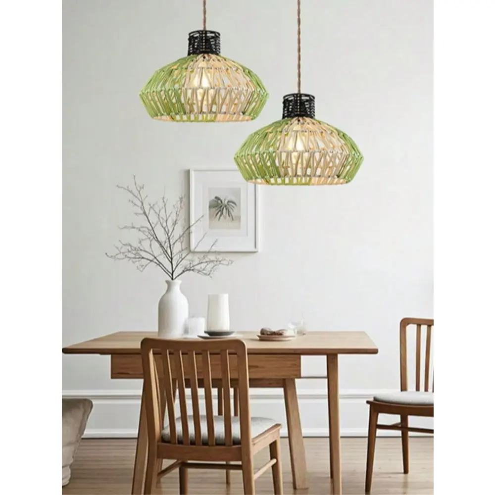 1pcs Vintage Style Lampshade, Handmade Woven Decorative Lampshade, No Power Source, Suitable for Kitchen, Restaurant, Coffee Shop, Bedroom, Hotel