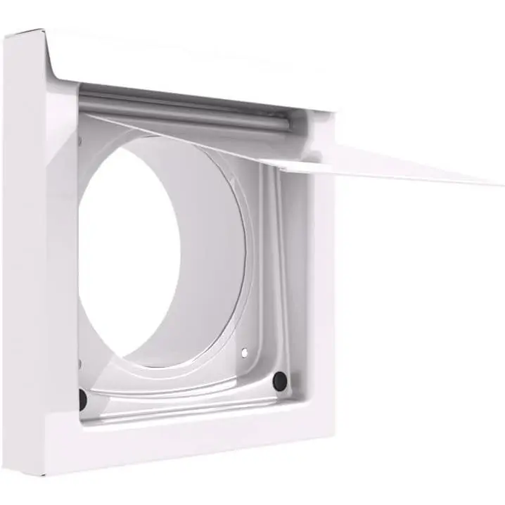 DryerWallVent  Dryer Wall Vent System – Low Profile  Exhaust Vent for Dryer Ducts, Reduces Lint Buildup & Improves Airflow, Contractor Grade  (White)
