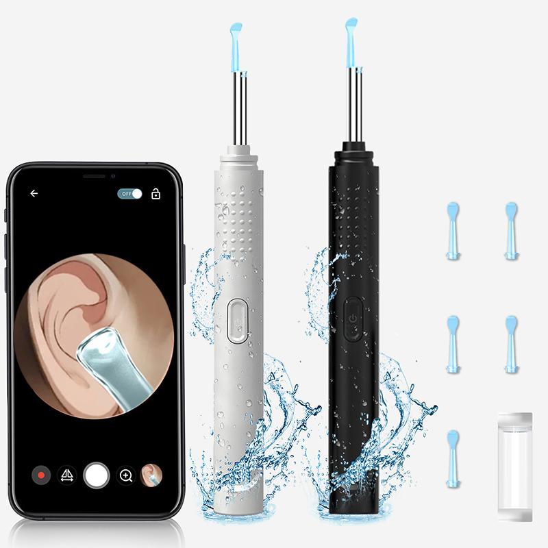 Intelligent Visual Ear Scoop, 7 Counts/set Ear Wax Removal Tool, HD Wireless Ear Otoscope with LED Lights & Ear Spoon Tools, Ear Wax Removal Kit