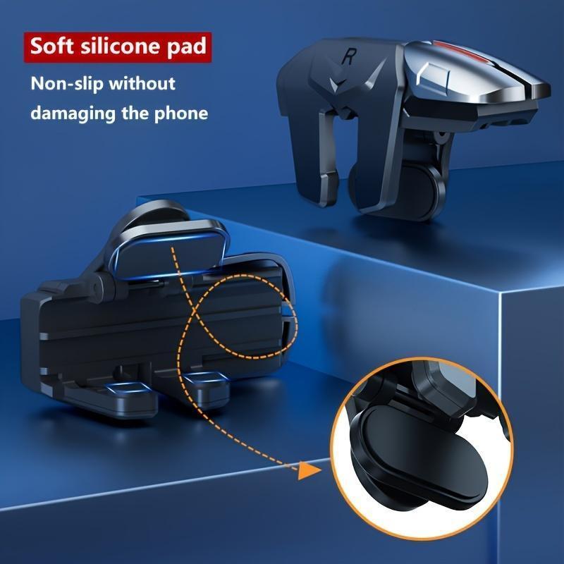 PUBG Mobile Triggers Combo, L2R2 4 Triggers Mobile Phone Controller for PUBG/Fortnite/Call of Duty/Rules of Survival, Aim & Fire Trigger for iPhone & Android Phones