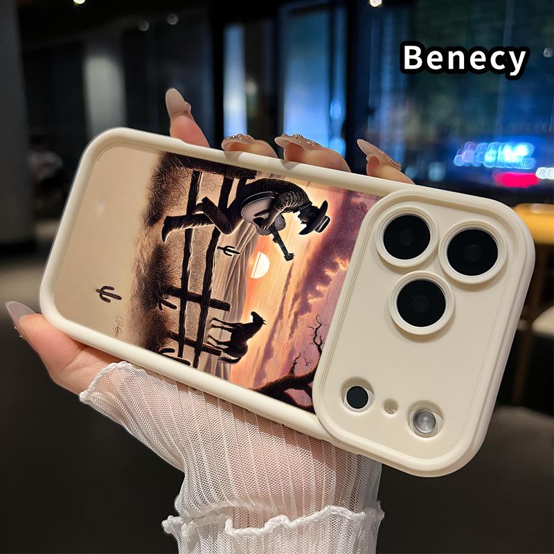TPU Phone Case for iPhone 17 Pro Max 16 15 14 Plus 13 12 Mini 11 XR X XS Air E Western Culture Cowboy Pattern Pocket-Friendly Shockproof Silicone Protective Soft Smartphone Casing