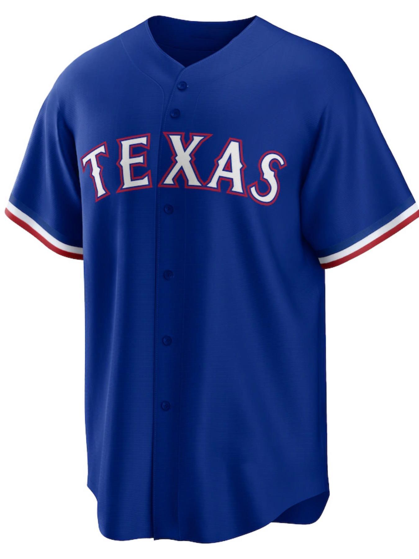 Men's Letter & Striped Print Baseball Jersey, Casual Loose Sporty Short Sleeve V Neck T-Shirt for Summer, Fashion Men's Top for Daily Wear, Home Jersey