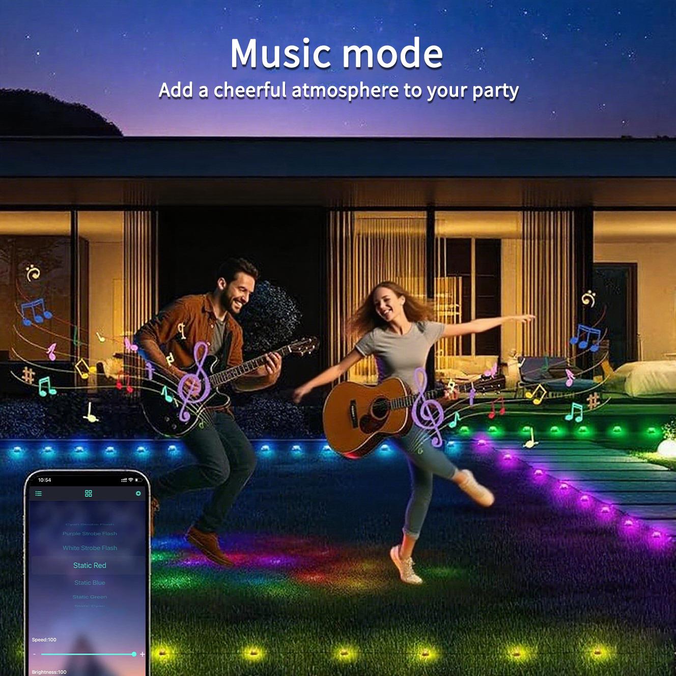 ARTBLEPRO RGB Outdoor Ground LED Lights Pathway Lights with Remote &Smart App Control IP67 Waterproof Color-Changing Best for Yard Lawn Patio Holiday Party Christmas,Halloween,Garden,House Decorations