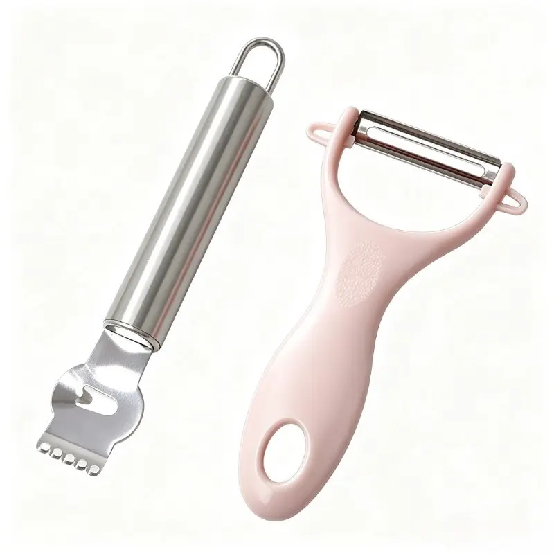 Two-In-One Kitchen Peeling Set, Fruit and Vegetable Peeler + Lemon Zester, Potato Apple Peel Thread Tool Kit