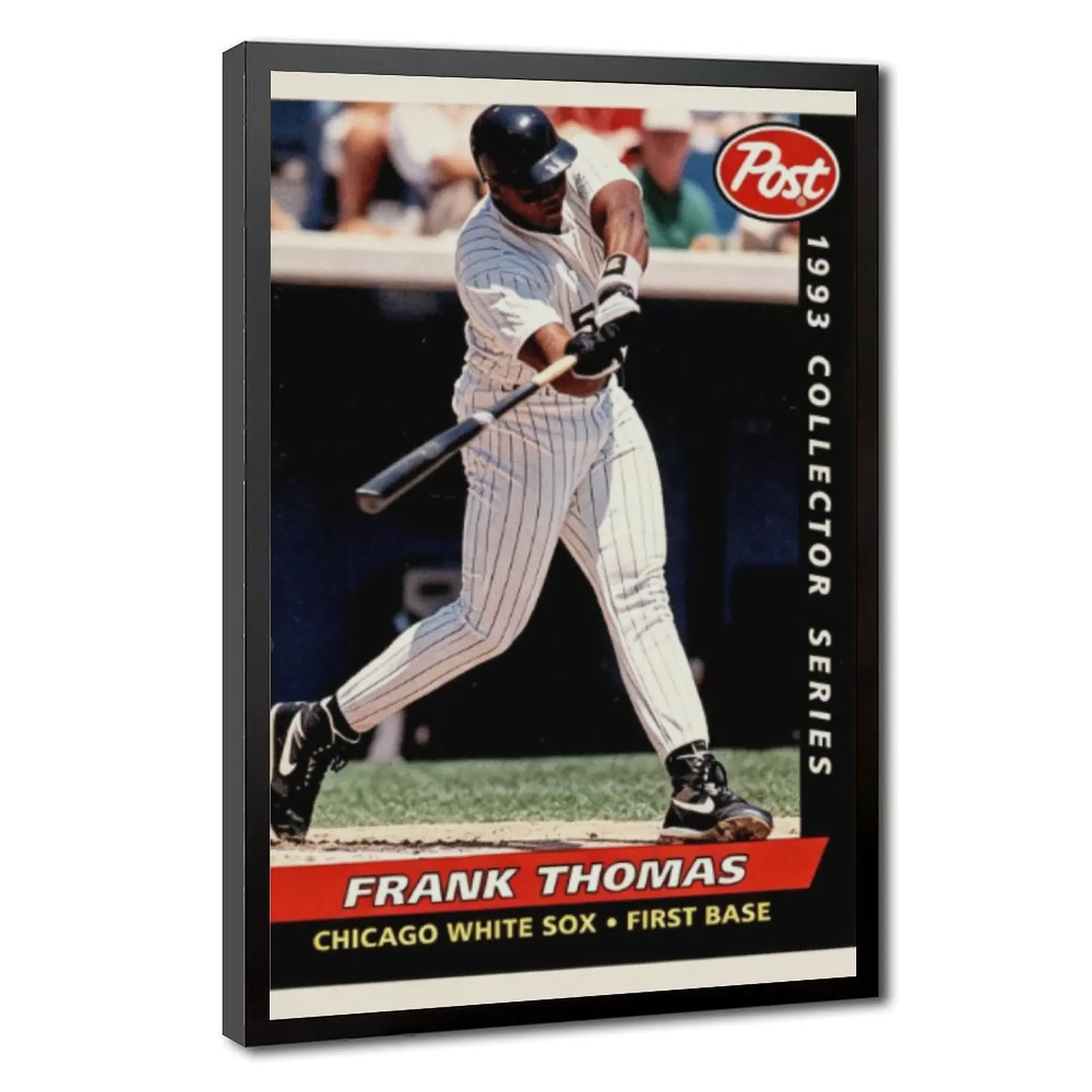 Vintage Baseball Poster Wall Art, Frank Thomas Baseball Card Style Canvas Print, MLB Sports Artwork, Chicago White Sox Fan Decor, Retro Baseball Room Decoration, Man Cave Wall Art, Gift for Baseball Lovers