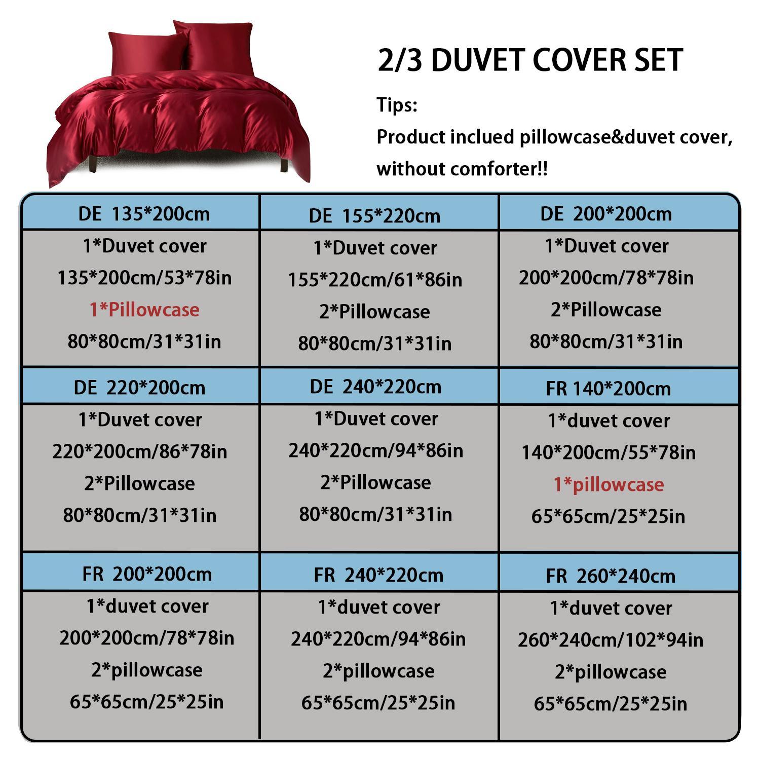 Solid Color Satin Duvet Cover Set, 2/3 Counts/set Including 1 Duvet Cover & 1/2 Pillowcase without Filler, Soft Comfortable Bedding Set for Home Bedroom, Bed Sets