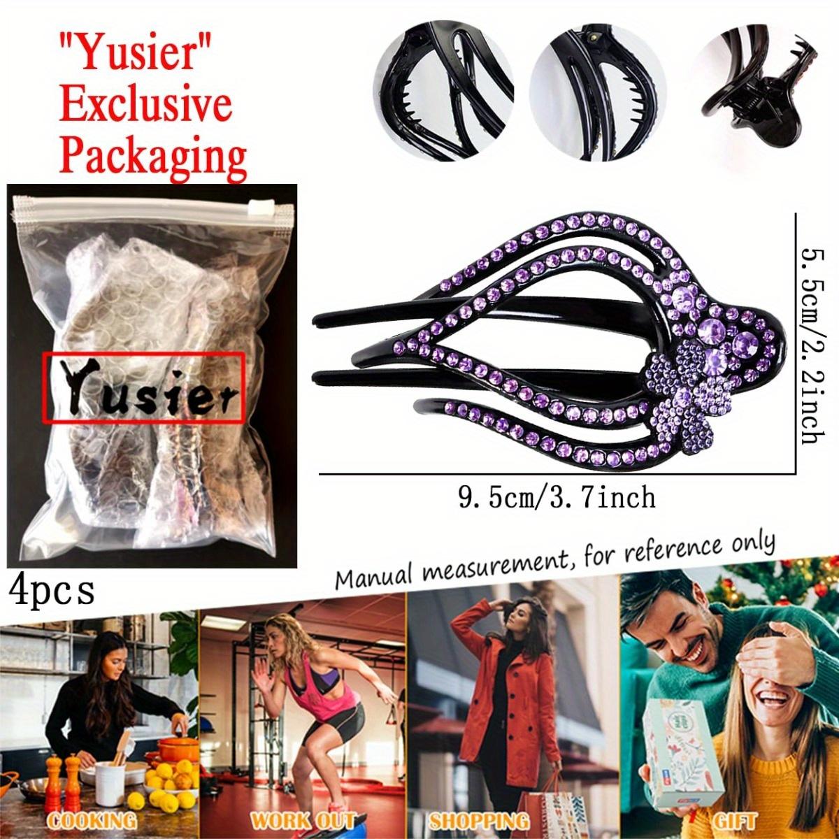 4pcs Korean style heart-shaped ponytail flower duckbill hair clip, suitable for Women's daily gatherings, banquets, festivals, parties, wearing as a gift and an affordable choice