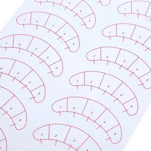 10 Sheets/Pack 5 Packs Eyelash Glue Stickers, Eyelash Positioning Tape, Isolation Pad Tool, Makeup Tool for Beginners Training Practice