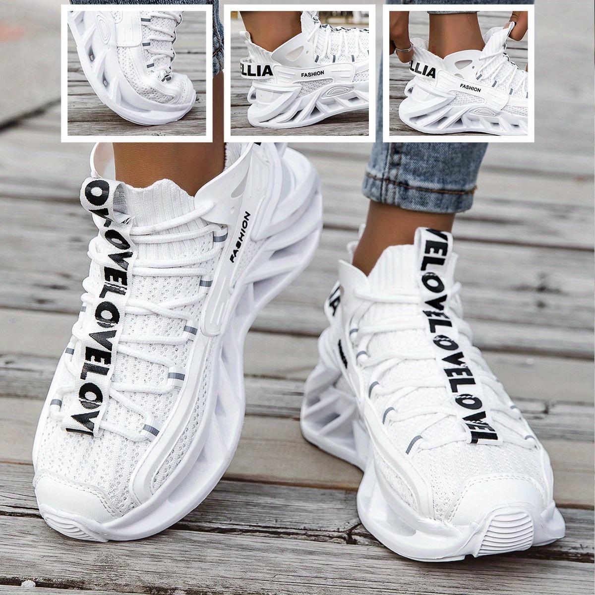 Summer Unisex Couple Shoes Trendy Cushioned Sole Motion Control, SDDA Geometric Flyknit Breathable Men's Women's Running Shoes, 6eight Casual Tennis Shoes Comfortable Ankle Sock Shoes, Non-slip Fitness Shoes Breathable Mesh Men's Walking Sneakers.