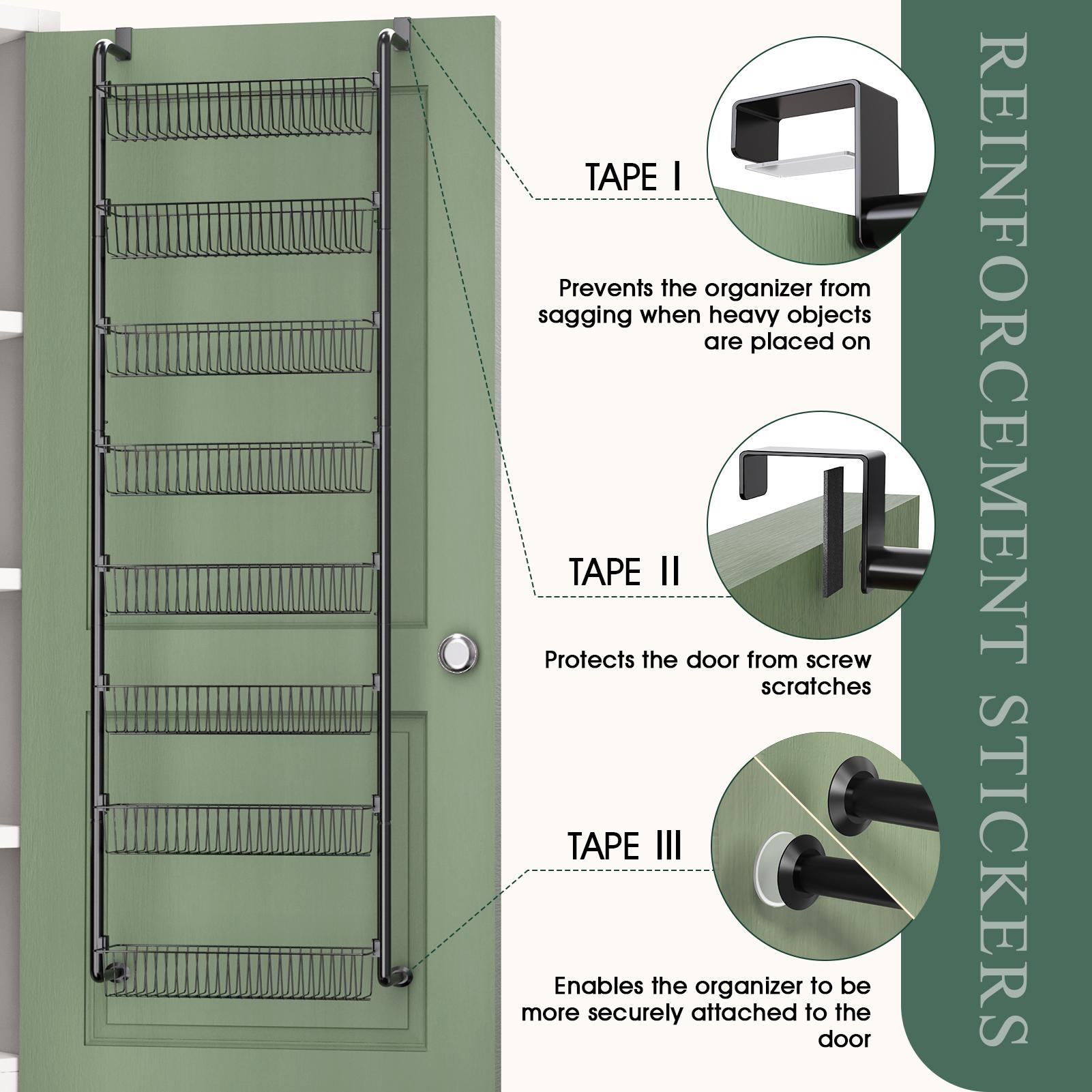 VANCASTLE 6/8 Tier Over the Door Pantry Organizer Rack - Metal Pantry Organization and Storage with Adjustable Baskets, Easy to Install Hanging Over the Door Spice Rack Shelf,Home & Kitchen Hanging Door Organizer VANCASTLE 6/8 Tier Over the Door Pantry Organizer Rack - Metal Pantry Organization and Storage with Adjustable Baskets, Easy to Install Hanging Over the Door Spice Rack Shelf,Home & Kitchen Hanging Door Organizer