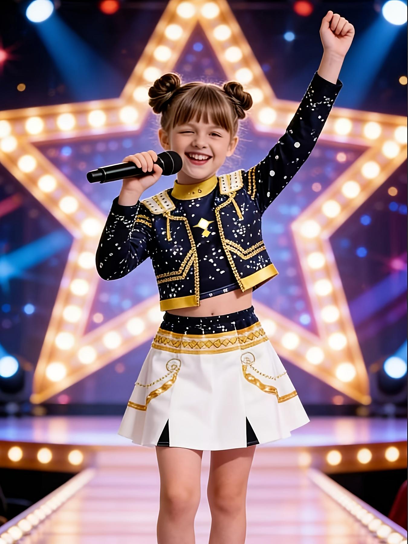 Kids Sibling Outfits Sold Separately Boys Girls Short sleeve Top Shorts Set Girls 3pcs Long sleeve Jacket Skirt Turtleneck Top Stage Fashion Costumes Gifts  Gifts