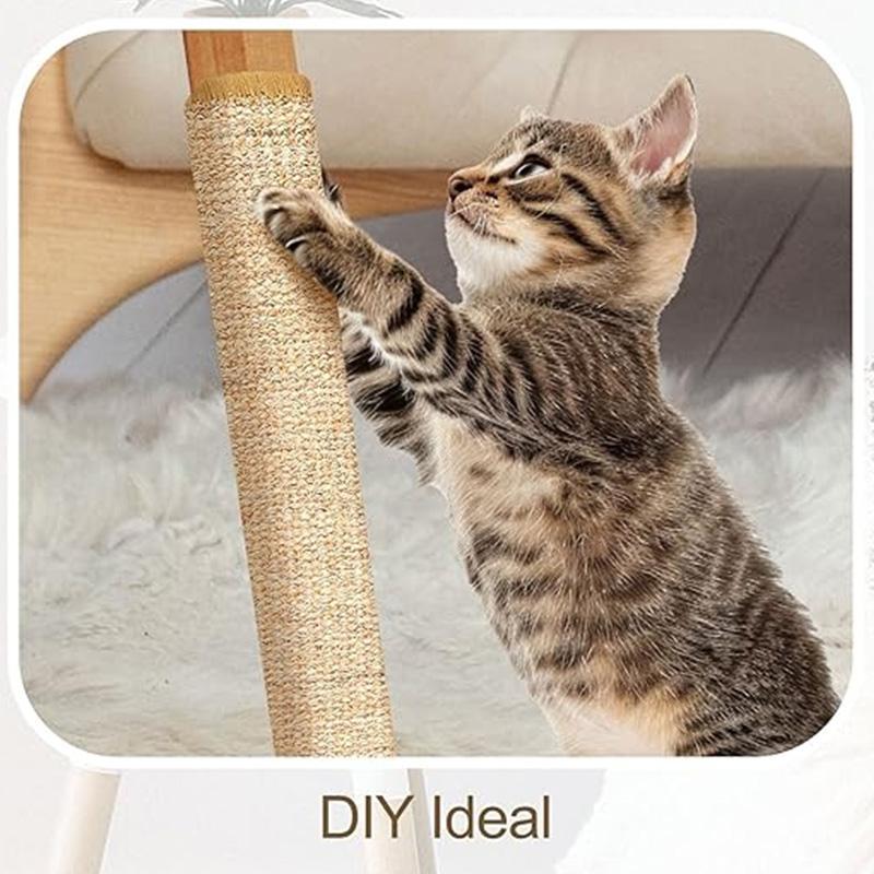 Cat Scratcher, Sisal Cat Scratcher, Mess-free Cat Scratcher, Sofa-safe Design for Exercise & Rest, Perfect Gift for Cats