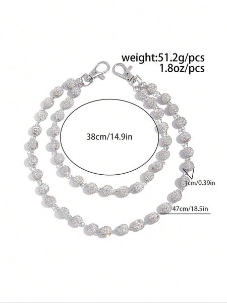 Stylish Multi-Layer Rhinestone Chain Waist Chain for Men, Unique Body Chain Accessory, Ideal for Pant Decoration