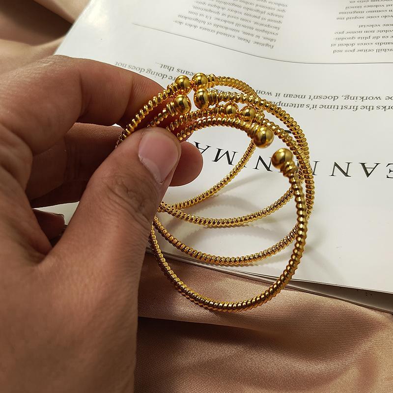 Baby Arabic Indian Jewelry Gold Color Bangles For Kids Copper Baby Bracelets Baby Arabic Indian Jewelry Gold Color Bangles For Kids Copper Baby Bracelets