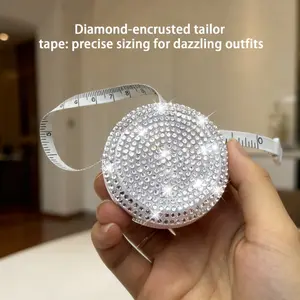 Diamond-Studded Portable Wrist Measuring Tape | Accurate Measurement for  Fit | Wardrobe Essential Size Guide | Exquisite Fashion Styling Tool