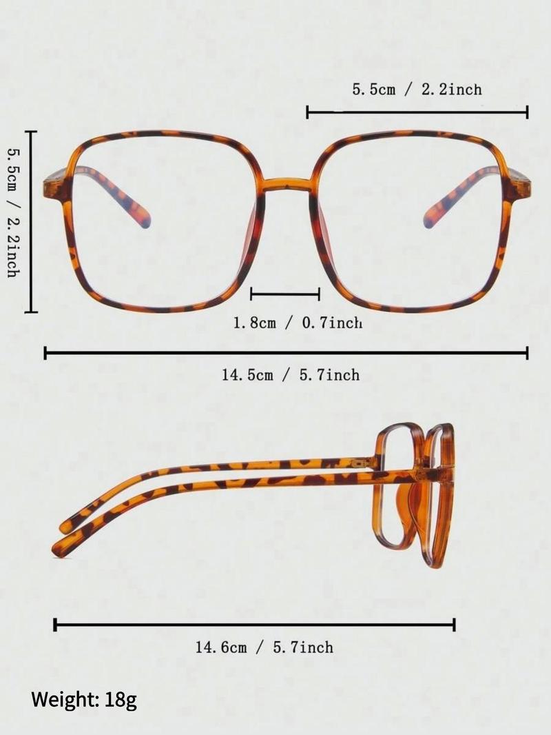 Square Frame Eyeglasses, Cute Fashion Eyeglasses for Women & Men, Fashion Eyeglasses for Work, Daily Clothing Decor, for Student Daily Use, Casual Glasses, Square Frame Eyewear