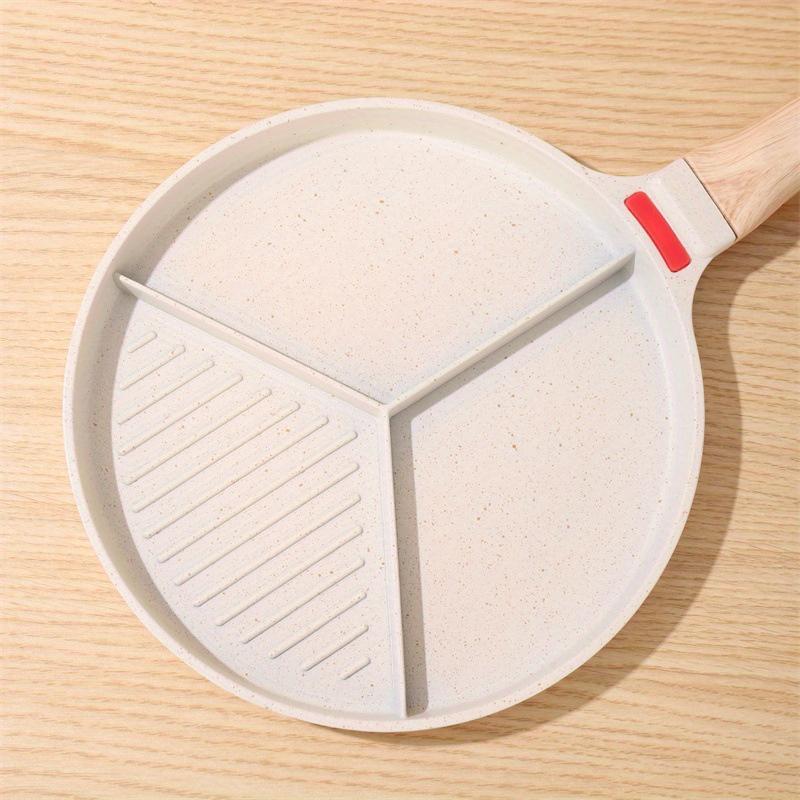Versatile 3-in-1 Non-Stick Frying Pan with Divider - Perfect for Steak & More, Kitchen Essential