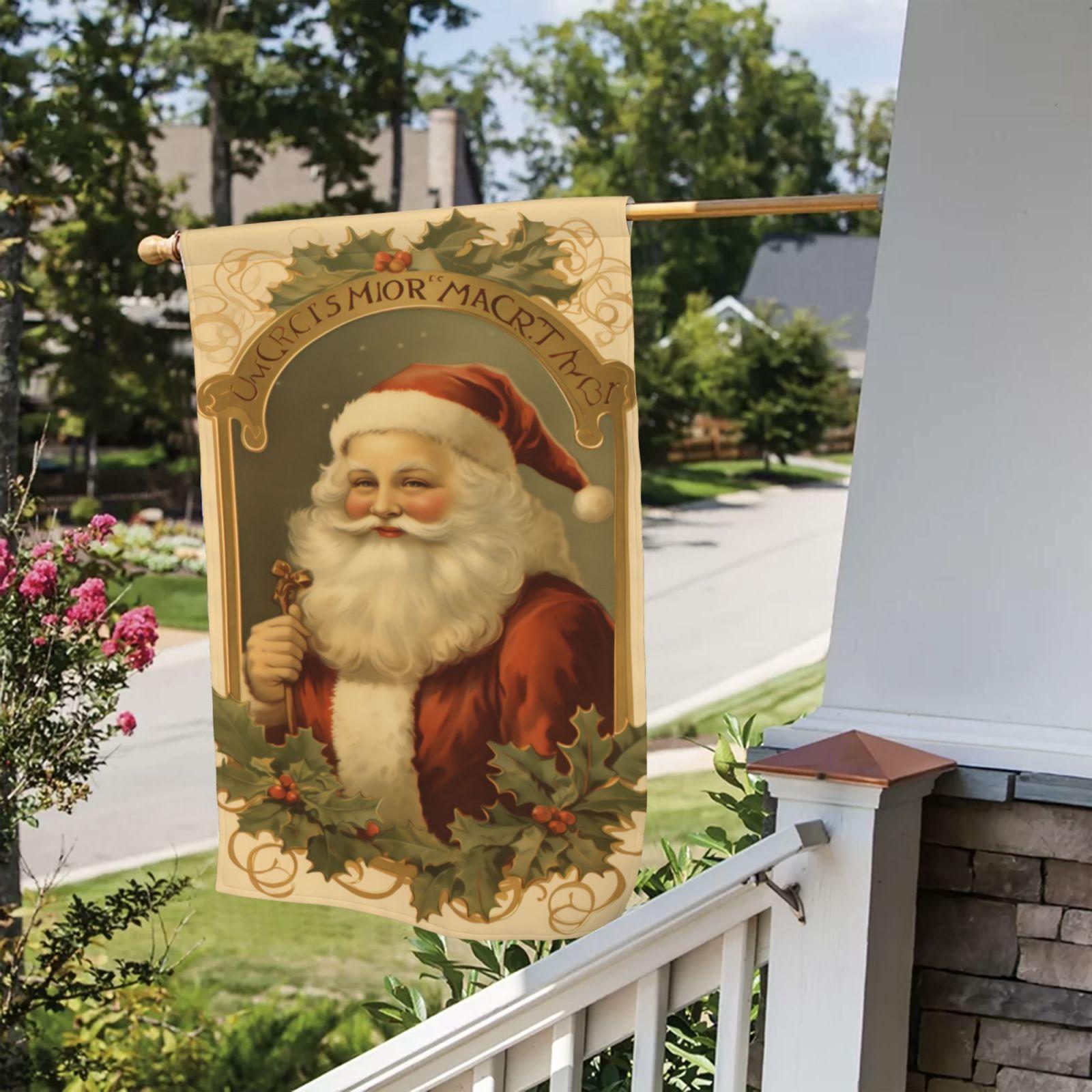 Christmas Garden Flag, 1 Count Double Sided Santa Claus Pattern Garden Flag, Christmas  Flag for Outdoor Yard  Garden Patio  Lawn Decoration