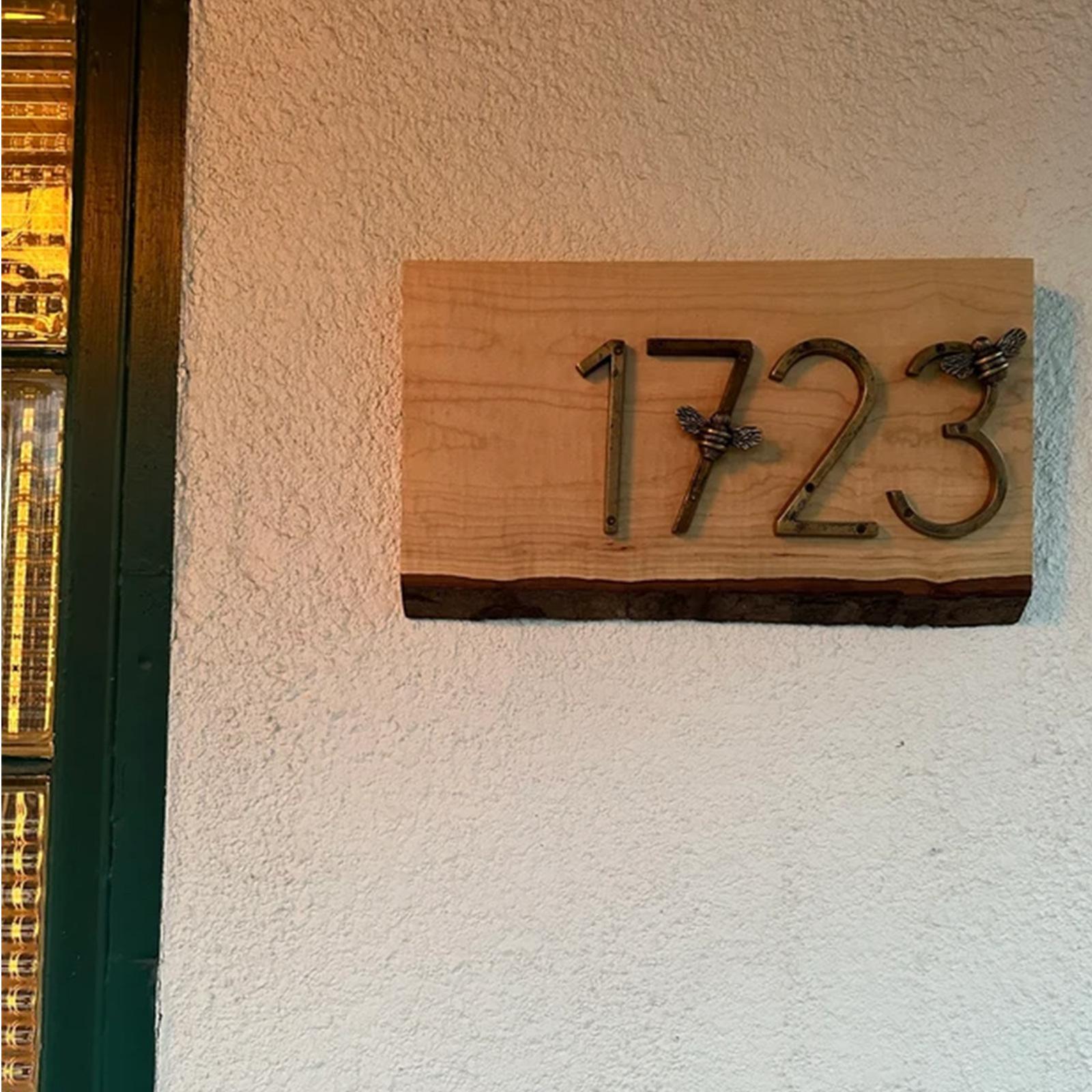 New Bee House Number Sign Brass Bee Door Number Metal Craft
