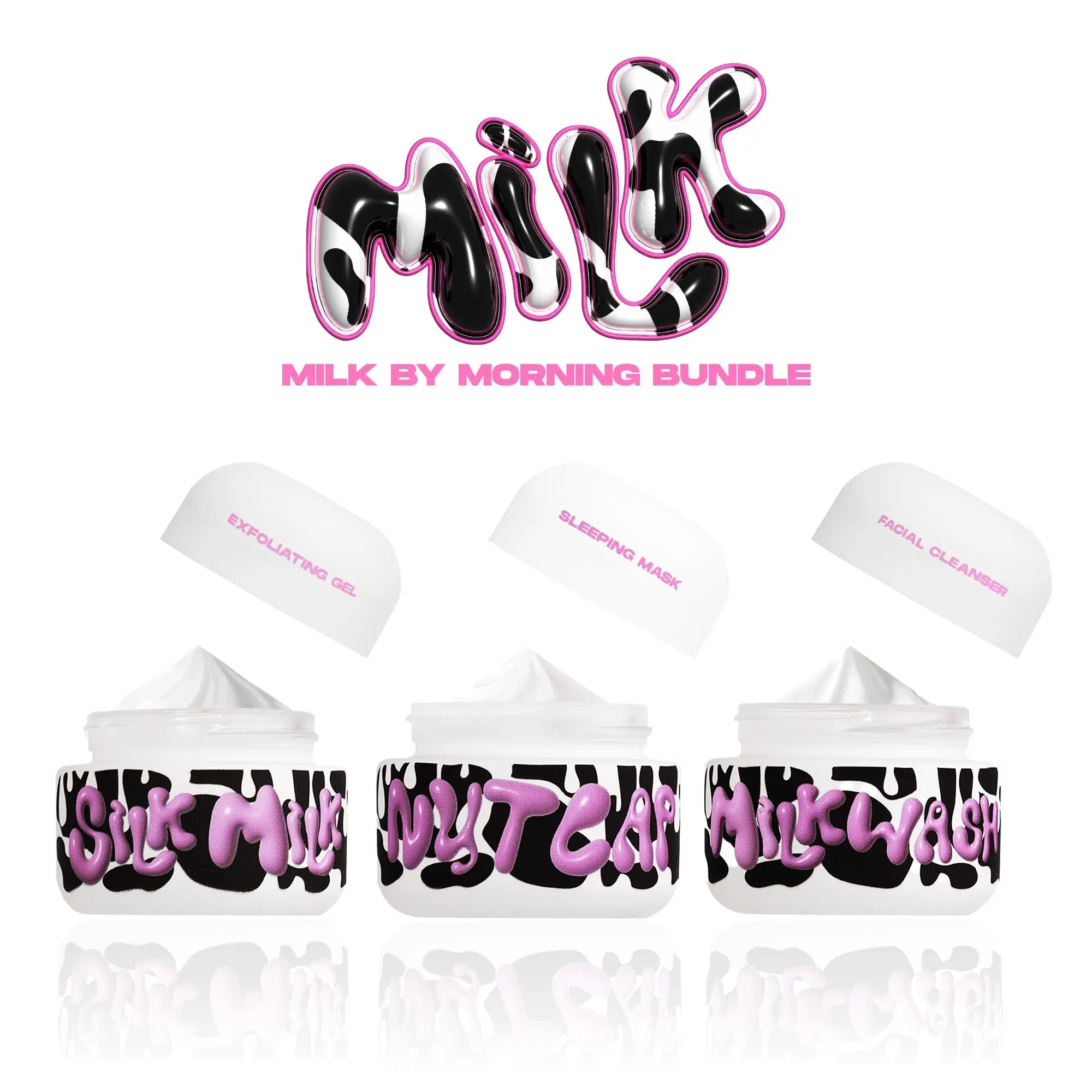[MADE BY MITCHELL] MILK BY MORNING SKIN TRIO - EXFOLIATOR-SLEEPINGMASK-FACIALCLEANSER Care Routine Set