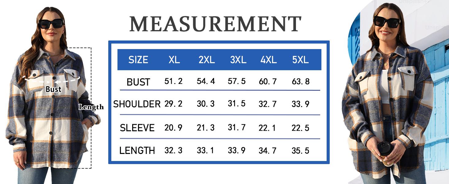 2026 Women's 1X-5X Plus Size Flannel Plaid Corduroy Shacket Jacket Oversized Button Down Coats Shirts Winter Fall2026