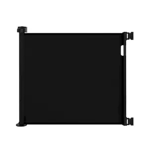 Retractable Baby Gate  Doorways and Stairs, Mesh Safety Gate  Pet, Indoor & Outdoor Use, One-Hand Operation, Easy Installation, 33.6" Tall, Expands to 55" Wide(Black,33.6"x55"
