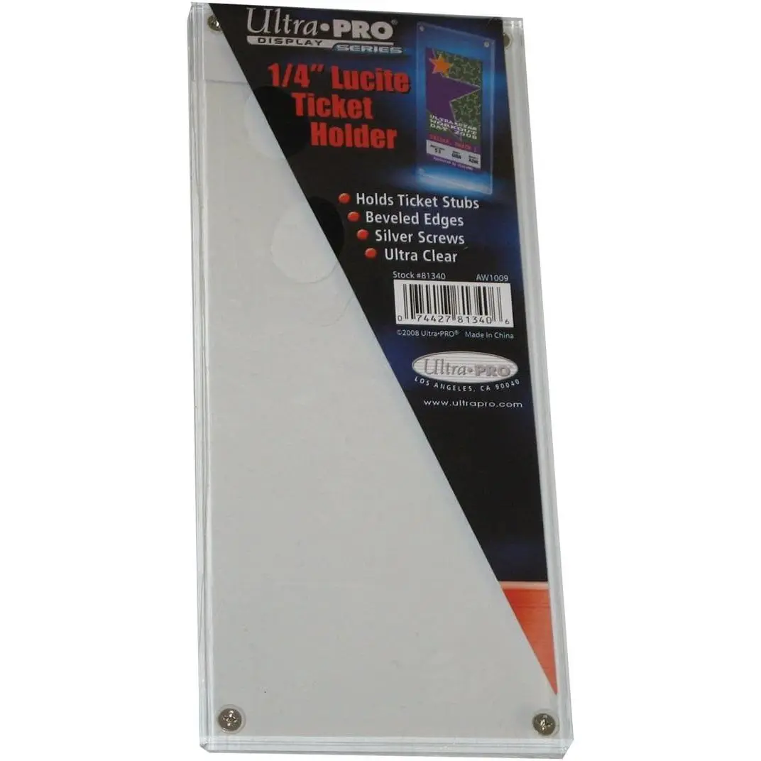 - Lucite Ticket Stub Holder (2-1/2" x 7") - tect your Ticket From Your Favorite and  Memorable Concert , Movie , Show, or Play , Display your Ticket to  and Family
