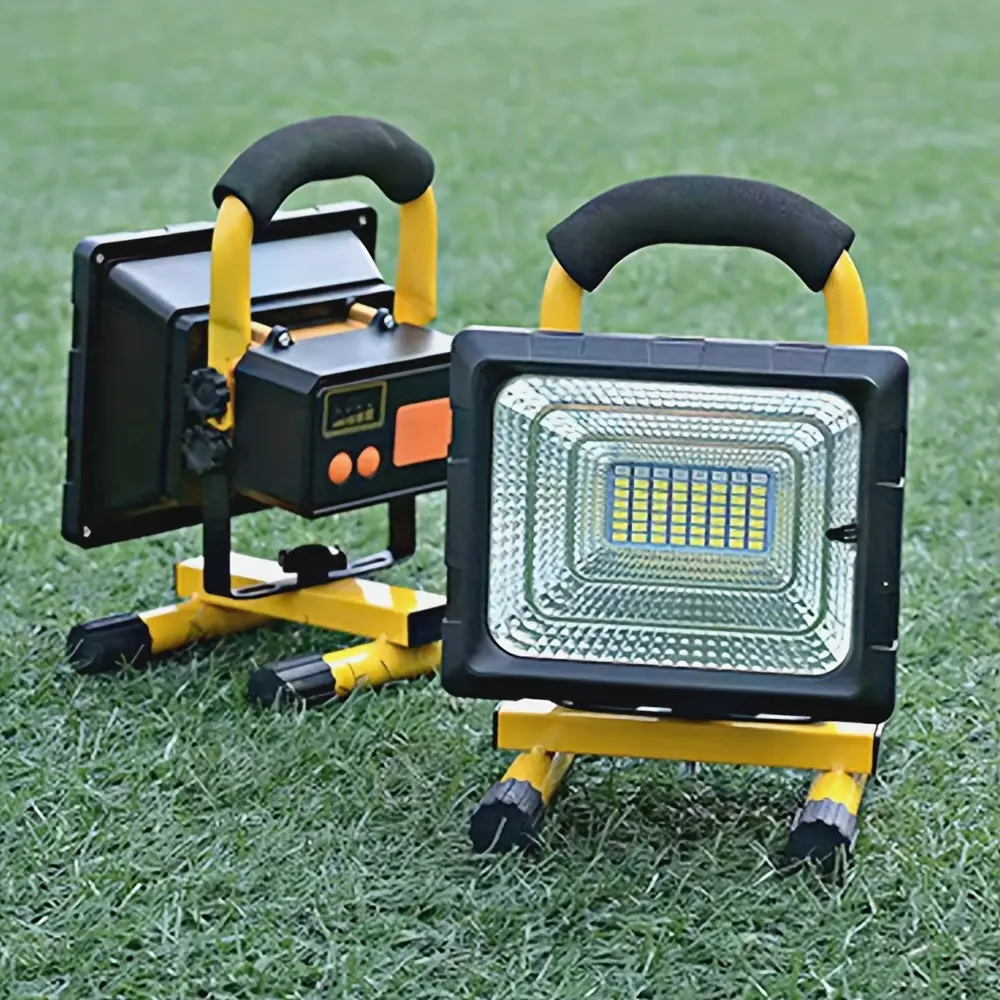 LED Emergency Rechargeable Outdoor Lighting Lamp • Super Bright for Construction Sites • Camping, Night Markets, Street Vending • Portable Floodlight for Plazas