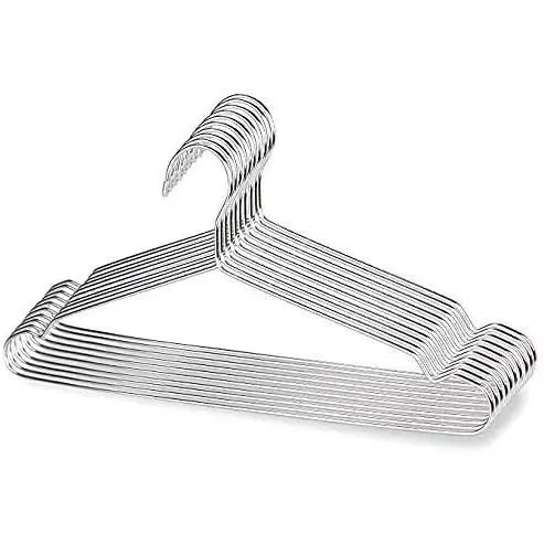Wire Hangers Coat Hangers Strong Heavy Duty Stainless Steel Metal Hangers 17.7 Inch Ultra Thin Space Saving Clothes Hangers