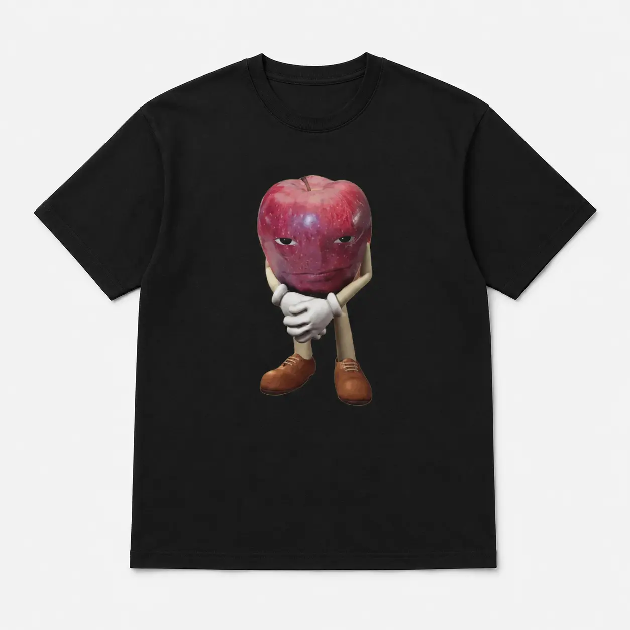 Funny Me Asf Apple With Face Meme T Shirt Unisex Fashion High Quality T Shirts Men Retro Casual Short Sleeve T-Shirt Tops Golf Gift T-Shirt For Men And Women,Men's,Grunge