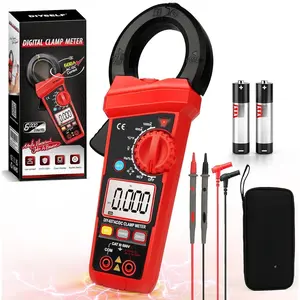 6000 Counts Digital Clamp Meter, True RMS   Tester, Amp Meter Capacitance Meter, Resistance Continuity Tester, Professional Multimeter with Test Leads Pouch and
