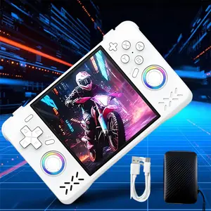 Xf40h Retro Handheld Game Console, Portable Game Console, 4-Inch Full Touch Screen, Linux Os, 18000 Classic Games, 4000mah Battery, WiFi Multiplayer